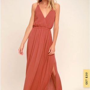 Lulu's Rusty Rose Maxi Dress